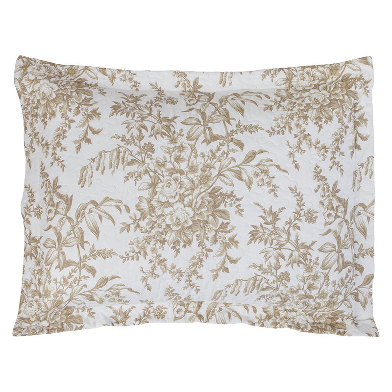 Laura Ashley - Queen Quilt Set, Reversible Cotton Bedding with Matching Shams, Home Decor for All Seasons (Bedford Mocha, Queen) - Image 4