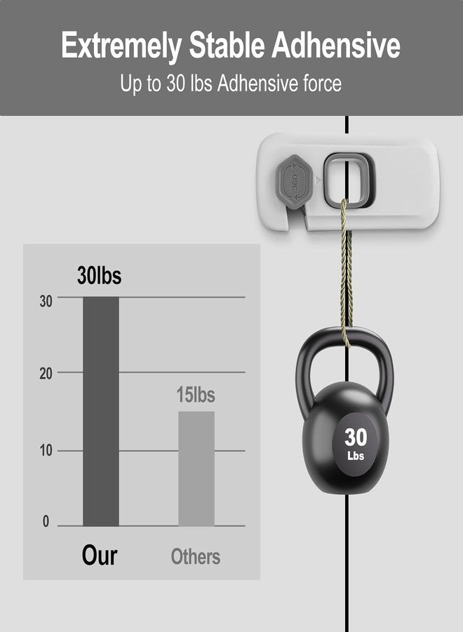 BLIXAR Fridge Locks for Children, Easy to Install Fridge Lock, Child Proof Cupboard Locks No Tools Need or Drill, Freezer Child Lock Apply to Max 1 inch(25mm) Sealing Strip (Grey, 6) - Image 5
