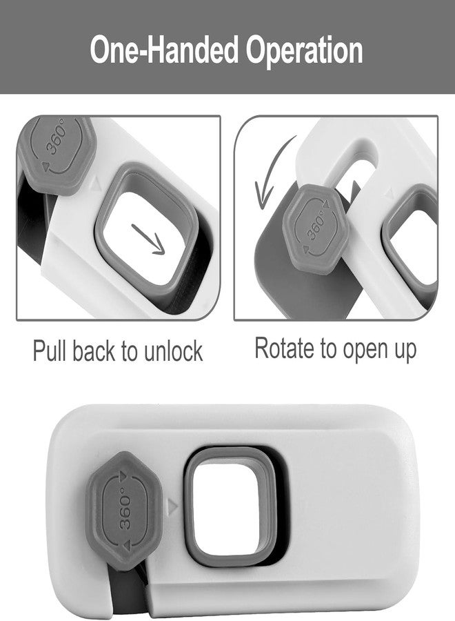 BLIXAR Fridge Locks for Children, Easy to Install Fridge Lock, Child Proof Cupboard Locks No Tools Need or Drill, Freezer Child Lock Apply to Max 1 inch(25mm) Sealing Strip (Grey, 6) - Image 3
