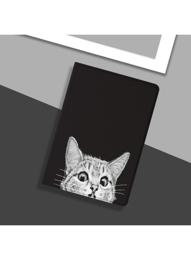 Suitable For BBK Home Teaching Machine Protective Cover S5Dc/S5s/X2P/A2/T3/little Genius T1 Tablet 9.7 Shell 11-Color:T133 Black Cat [book Regular]]-Applicable Model:Dedicated For BBK S1PRO (8-inch)