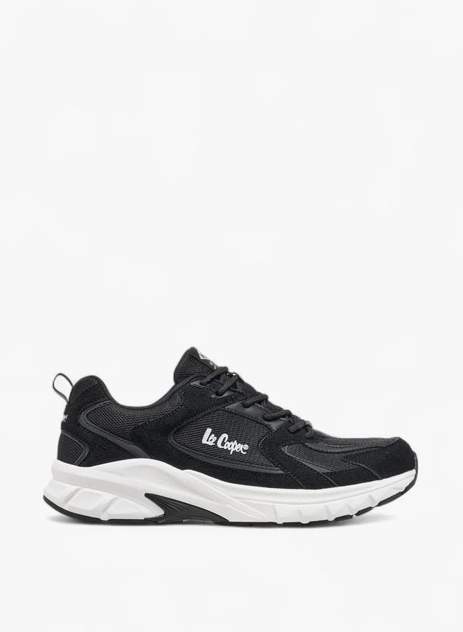 Lee Cooper Men's Panelled Lace-Up Sports Shoes with Pull Tab