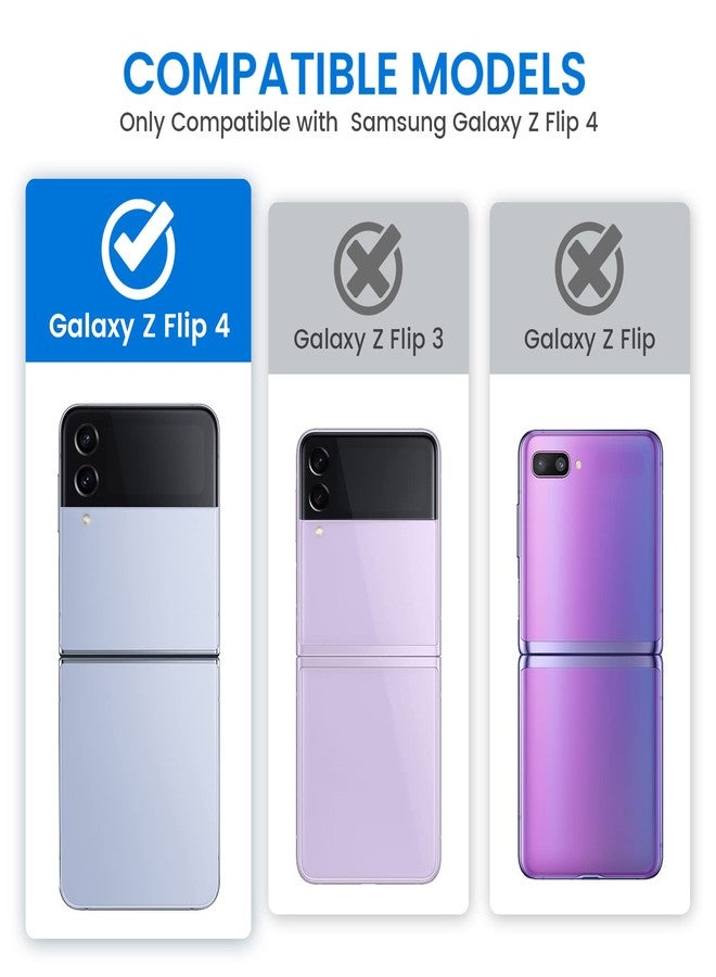 VEGO for Samsung Galaxy Z Flip 4 Case with Slide Camera Cover, Hinge Protection with 360°Ring Magnetic Kickstand & Belt Clip Holster Heavy Duty Protective Armor Cover - Black - Image 2