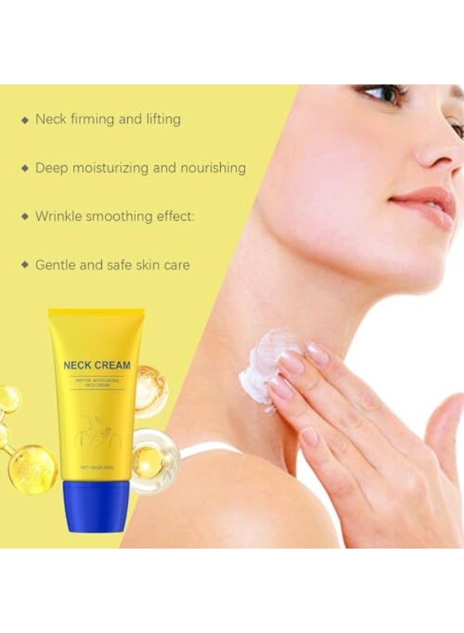 إيلهو كريم شد الرقبة ، كريم شد الرقبة للبشرة المترهلة ، إصلاح التجاعيد وشد الرقبة مع مرطب الببتيد ، مخفض الذقن المزدوجة ، بكرة الرقبة للبشرة المترهلة (150 جم) - Image 3