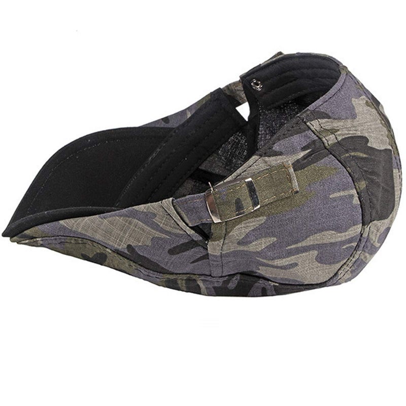 Qunson 2 Pack Men's Camouflage Flat Cap Ivy Gatsby Newsboy Hat - Image 5