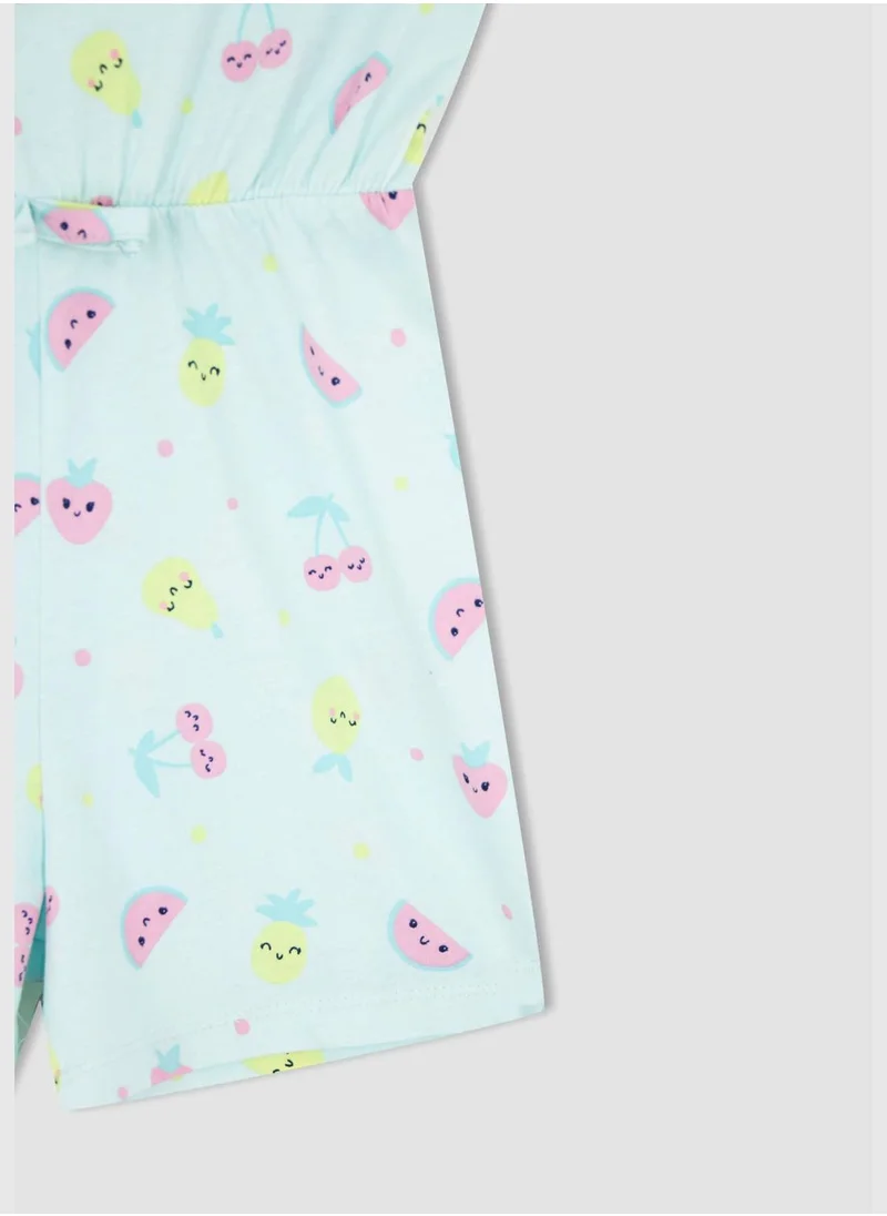DeFacto Short Dungarees With İce Cream Pattern