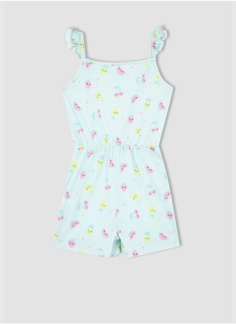 DeFacto Short Dungarees With İce Cream Pattern