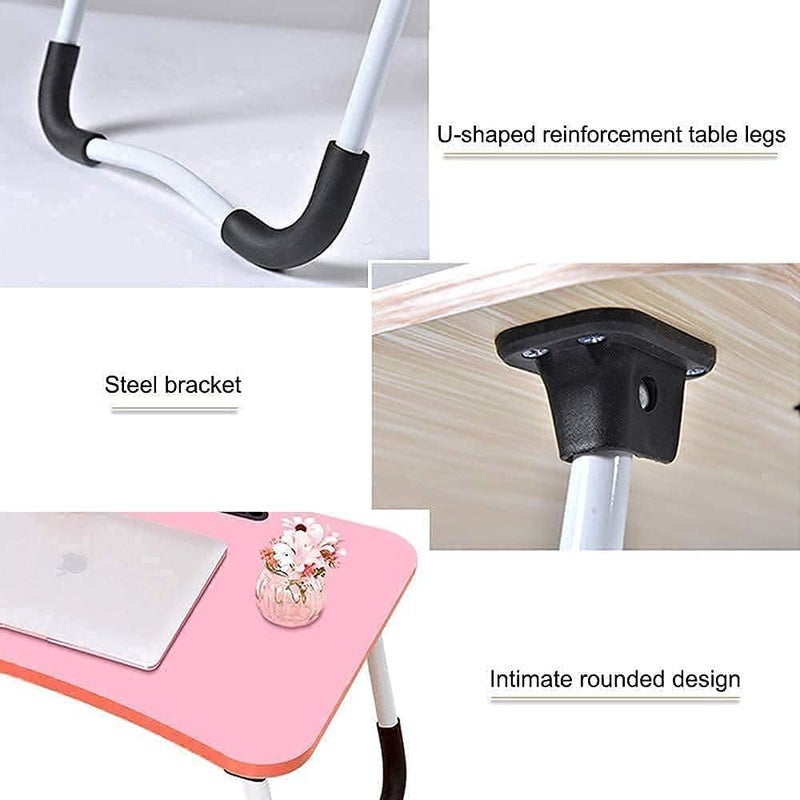 Fitto Study/Laptop Table, Pink - Adjustable Height & Ergonomic Desk, Portable Workstation for Home, Office, Kids, and Students, Foldable and Compact, Sturdy Construction - Image 5