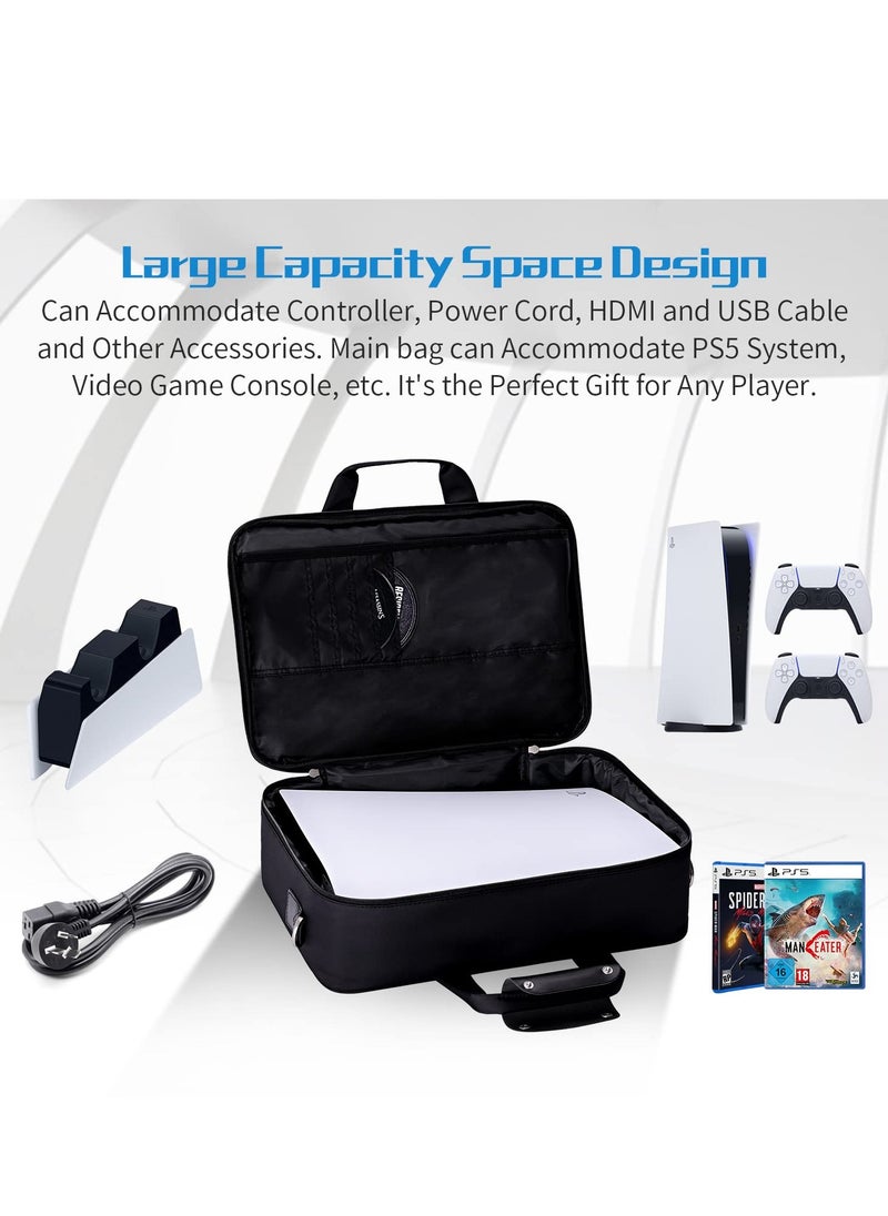 Skycare - Skycare Case Storage Bag, Carrying Case Compatible with PS5 Disc and Digital Edition, Travel Bag for Controller, Included Silicone Cover Skin Protector - Image 1