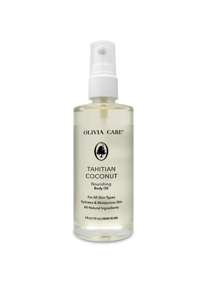 Olivia Care Tahitian Coconut Nourishing Body Oil, 4 fl oz, For All Skin Types - Image 1