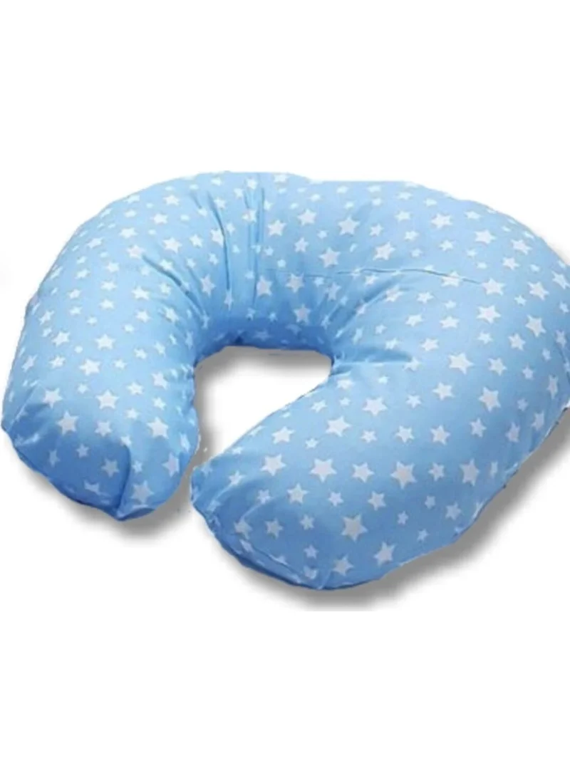 Bebek Özel Baby Special Cotton Fabric Baby Breastfeeding Support and Sitting Cushion Pillow Starry Blue