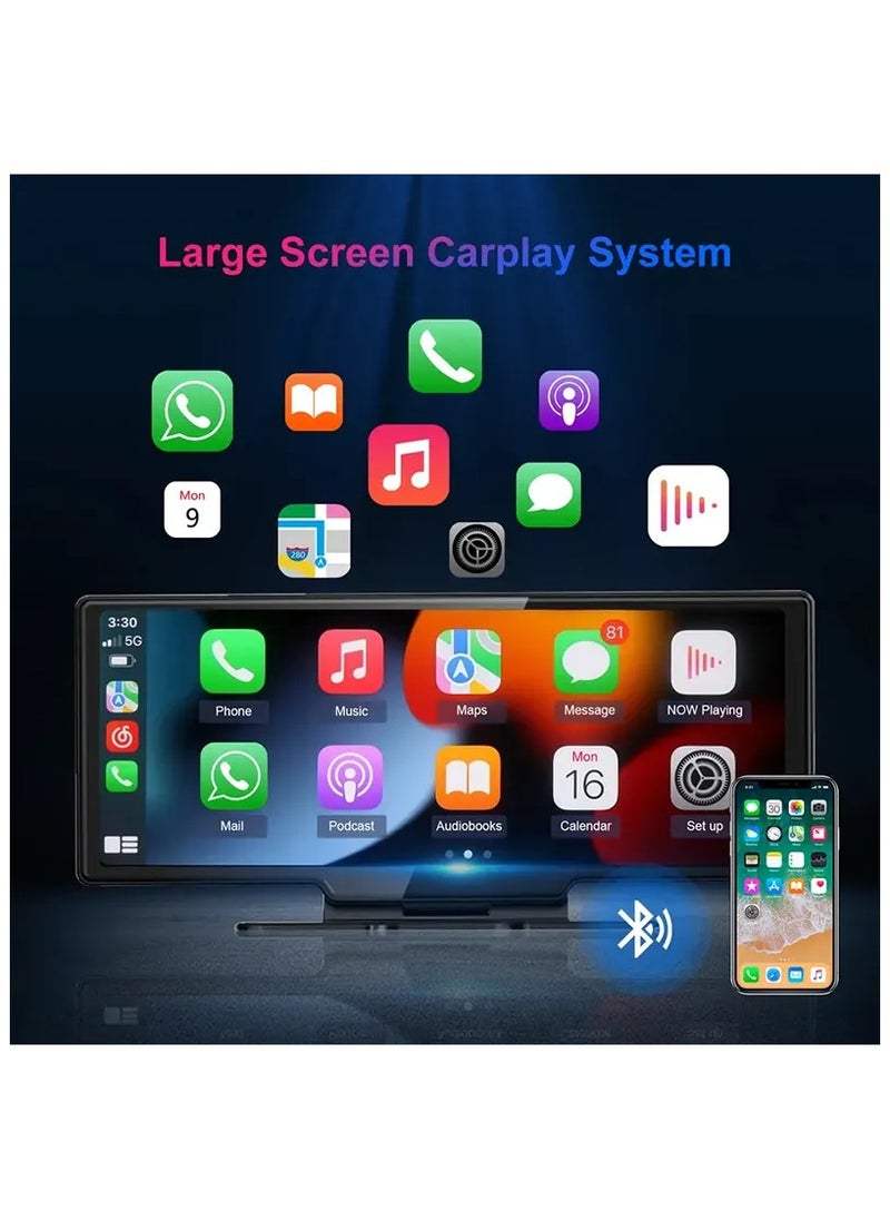 Generic - Universal 10.26-Inch Smart Screen Car DVD Radio Player – Portable CarPlay & Android Auto, GPS Navigation, DSP Sound, SD Card Connection, Car Multimedia System - Image 1