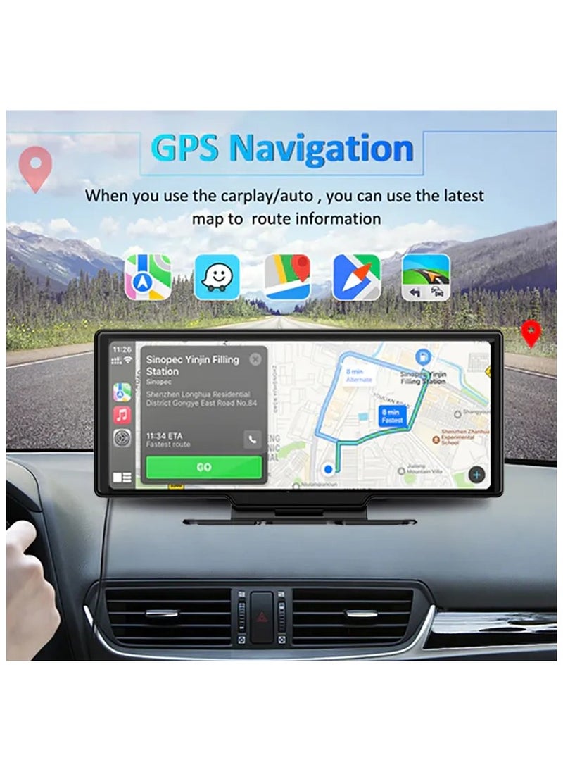 Generic - Universal 10.26-Inch Smart Screen Car DVD Radio Player – Portable CarPlay & Android Auto, GPS Navigation, DSP Sound, SD Card Connection, Car Multimedia System - Image 1