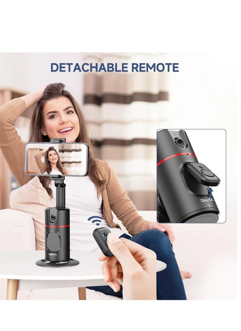 general Extendable Auto Face Tracking Tripod Smart Shooting Phone Stand with Remote 360° Rotation Suitable for Vlog/TIK Tok Rechargeable Battery Black - Image 5