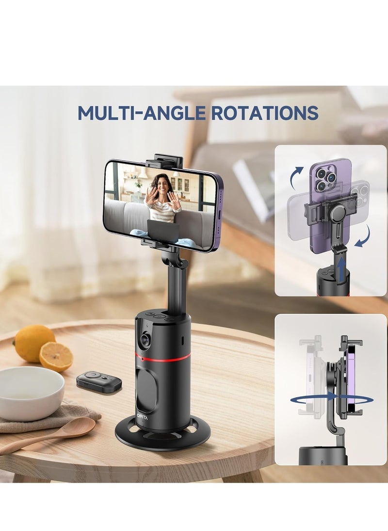 general Extendable Auto Face Tracking Tripod Smart Shooting Phone Stand with Remote 360° Rotation Suitable for Vlog/TIK Tok Rechargeable Battery Black - Image 4