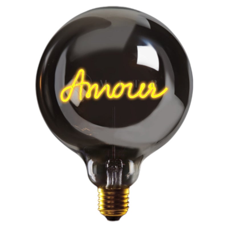 AMORE LED DECORATIVE FILAMENT BULB – BLACK GLASS – 70 × H110 mm