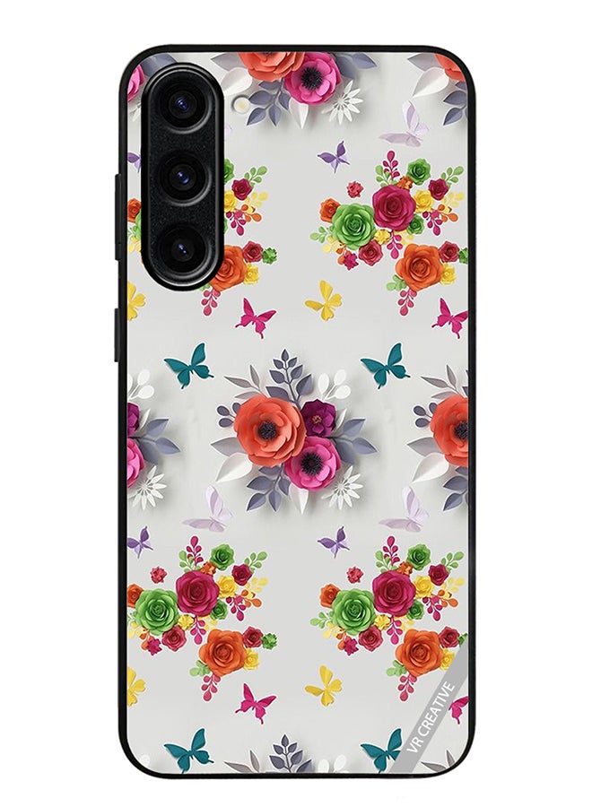 VR CREATIVE Protective Case Cover For Samsung Galaxy S24 Plus Flower Design Multicolour - Image 1