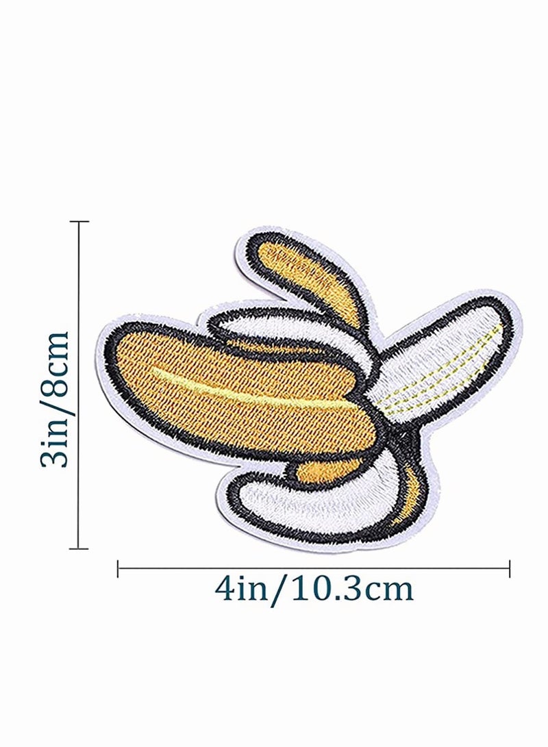SYOSI KASTWAVE 5 Pack Banana Patches Embroidered Iron On/Sew On Patches Cute Applique Patches for Clothing Jackets Hats  Backpacks Jeans - Image 4
