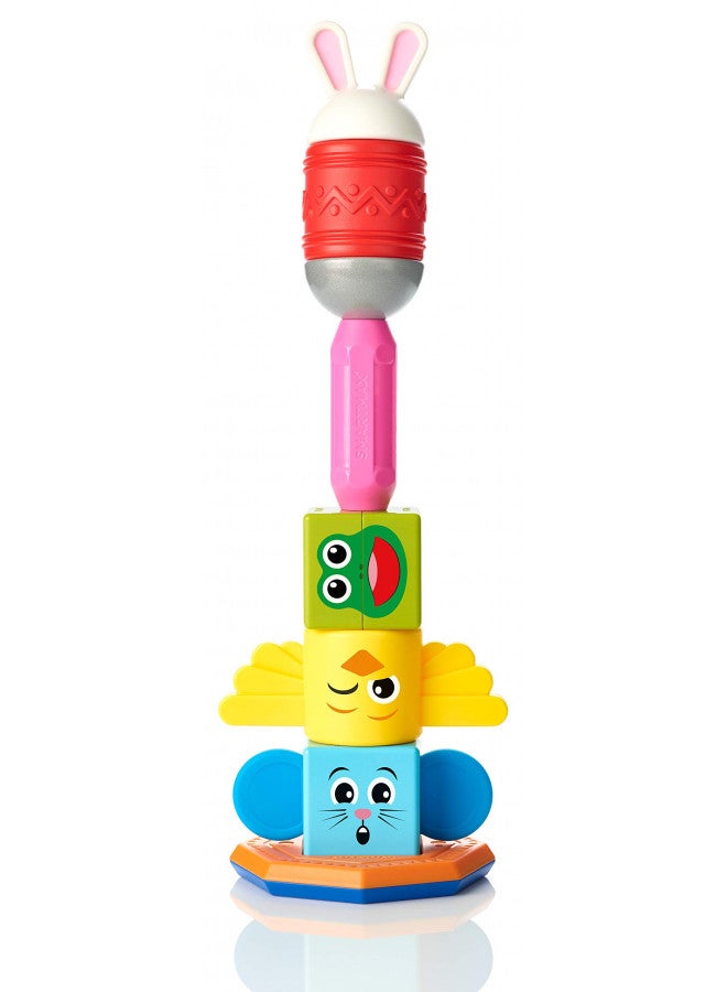 SmartMax My First Totem STEM Magnetic Discovery Building Game with Tactile and Rattling Parts for Ages 1-5 - Image 2