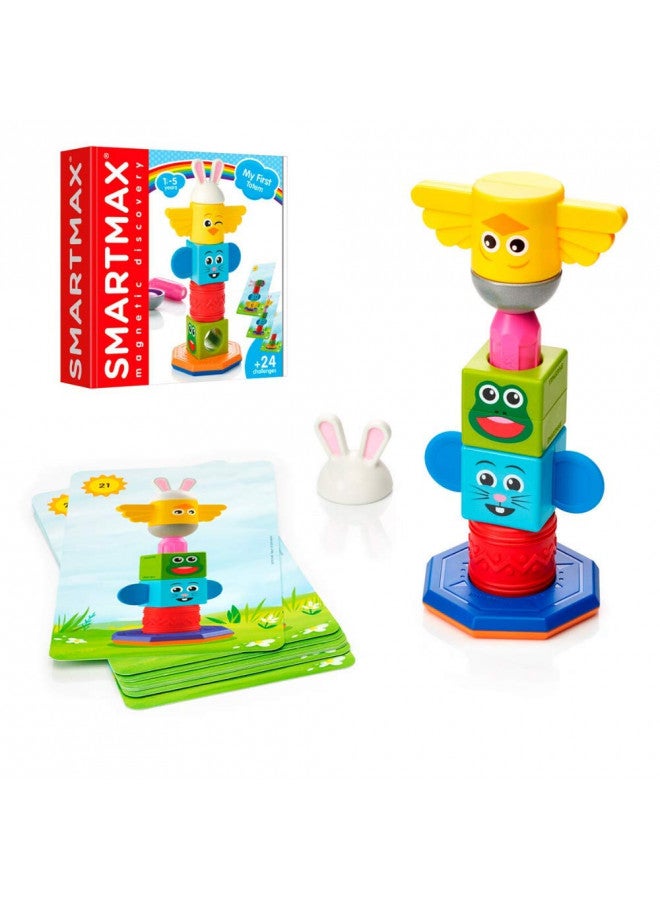 SmartMax My First Totem STEM Magnetic Discovery Building Game with Tactile and Rattling Parts for Ages 1-5 - Image 1