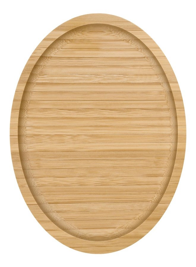 LorisArm Bamboo Plates 8-inch Round Wooden Plate Reusable, Wood Serving Platter for Dinner, Dessert, Salad, Appetizer, Snack. - Image 1
