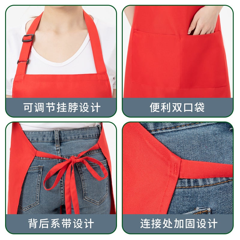 Water-Resistant Worsted Wool Apron With Custom Logo Printing, Workwear For Women, Kitchen Advertising Apron, Home Use Sleeveless Apron For Men - Image 4