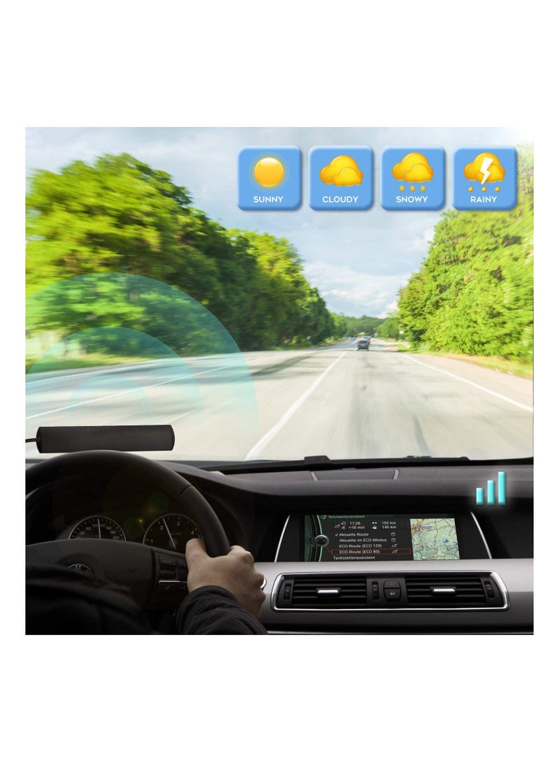 High-Quality FM Aerial Car Radio Antenna with 3m Cable, Windshield Paste, DIN Adapter for Cars & Trucks, DAB Radio Compatible - Image 5