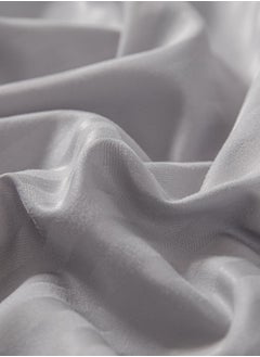 LUNA Home Fitted sheet with elastic corner 180*200+30cm with 2 pillow cases, bedsheet set 0f 3 piece king size, light gray.  - Image 4