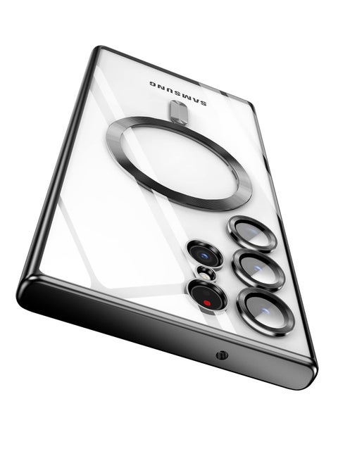 Galaxy S22 Ultra Magsafe Case Compatible with Magnetic Wireless Charging Ultra Thin Transparent Soft Flexible TPU Camera Lens Protector Shockproof Magnetic Cover