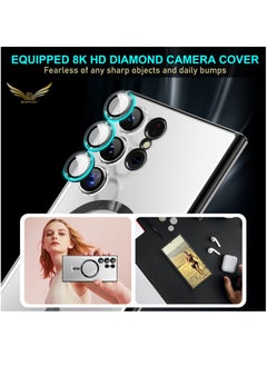 BORTONY Galaxy S22 Ultra Magsafe Case Compatible with Magnetic Wireless Charging Ultra Thin Transparent Soft Flexible TPU Camera Lens Protector Shockproof Magnetic Cover  - Image 3