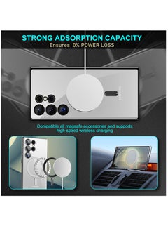 BORTONY Galaxy S22 Ultra Magsafe Case Compatible with Magnetic Wireless Charging Ultra Thin Transparent Soft Flexible TPU Camera Lens Protector Shockproof Magnetic Cover  - Image 2