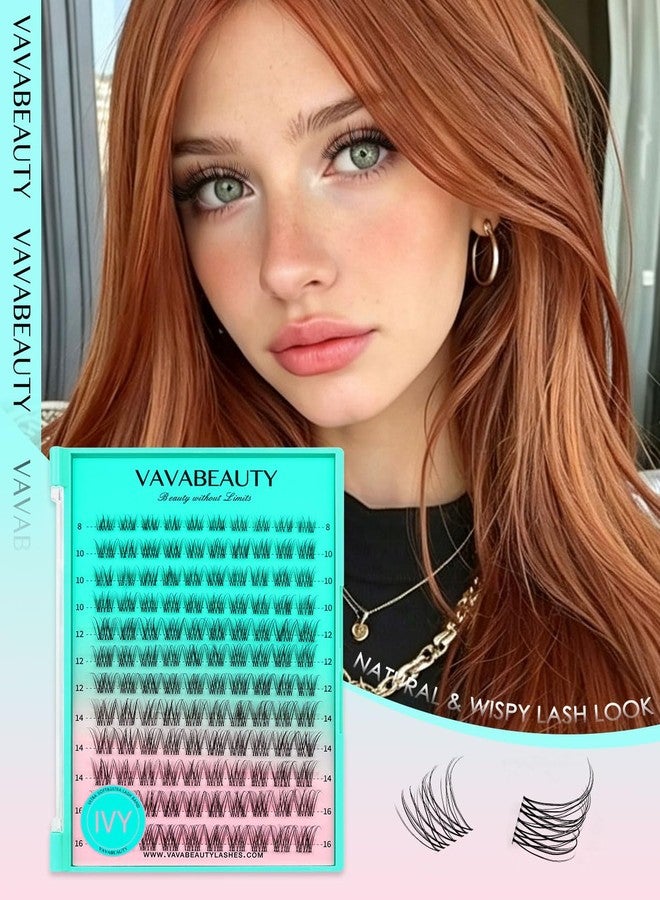 فافابيوتي مجموعة رموش VAVABEAUTY Lash Clusters Kit IVY Wispy Cluster Eyelashes with Bottom Lashes - Image 4
