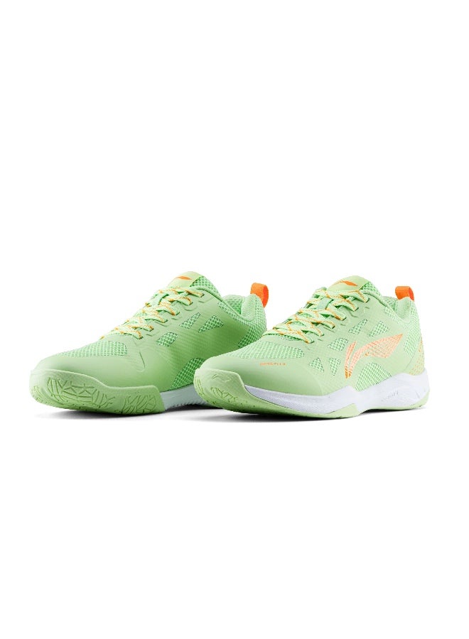 Li-Ning Lining Aero Fly II Badminton Shoes Unisex-adult Non Marking Lightweight & Durable (Apple Green/Orange/White EUR- 40) 6937461101516 - Image 4