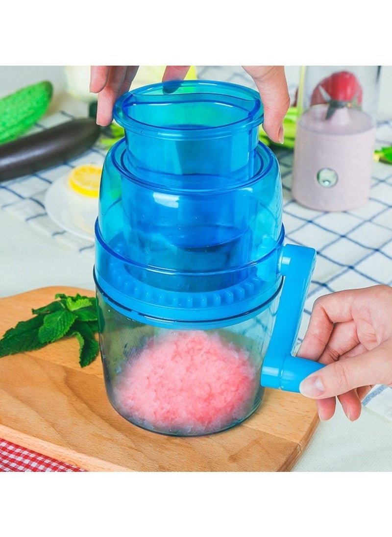 Generic - Ice shaver and snow cone machine, household mini hand crank manual ice crusher ice shaver machine maker crash ice machine snow machine ice crusher - Image 1