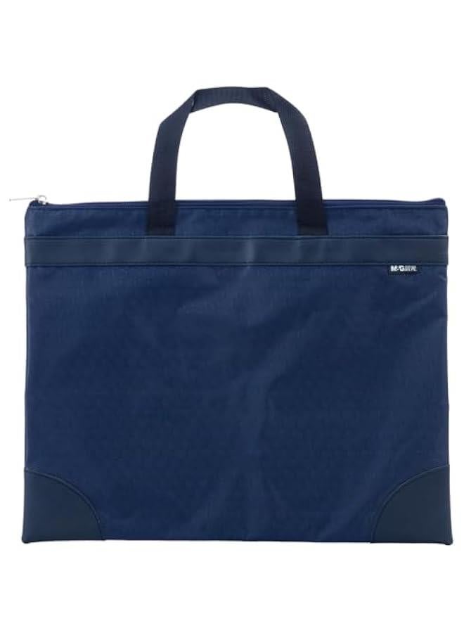 Pelican Blue Waterproof Large Zipper Pouch for Office and Travel, 12x15 in Size with Handle. Ideal for Carrying Paper Files, Books, and Documents. - Image 1