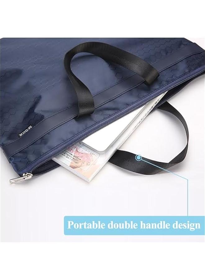 Pelican Blue Waterproof Large Zipper Pouch for Office and Travel, 12x15 in Size with Handle. Ideal for Carrying Paper Files, Books, and Documents. - Image 3