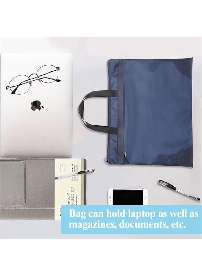 Pelican Blue Waterproof Large Zipper Pouch for Office and Travel, 12x15 in Size with Handle. Ideal for Carrying Paper Files, Books, and Documents. - Image 5