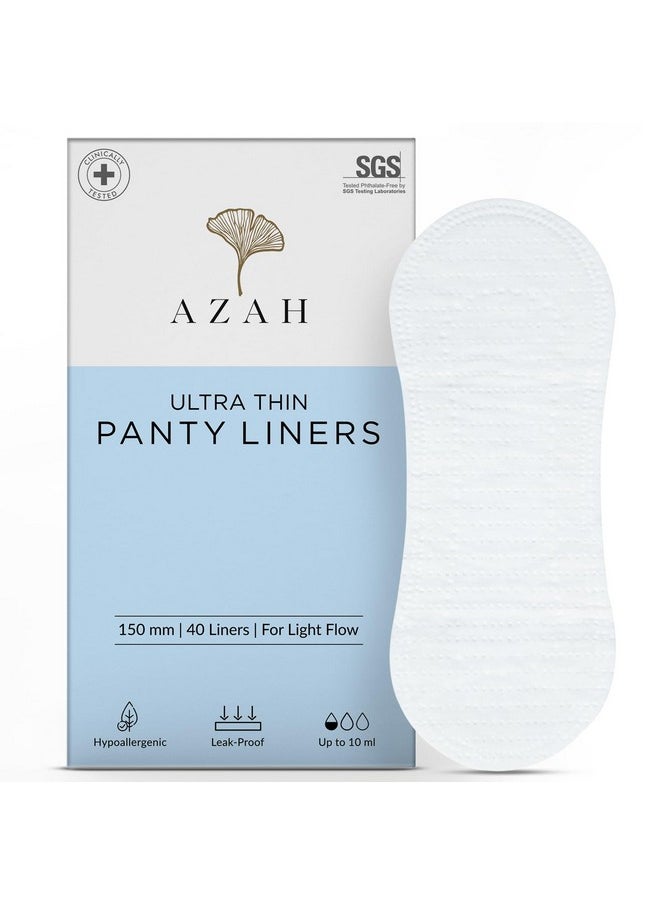AZAH Panty Liners for Women Daily Use by AZAH (Pack of 40) Organic Cotton Pantyliners for Hygienic & Protects Underwear  - Image 1