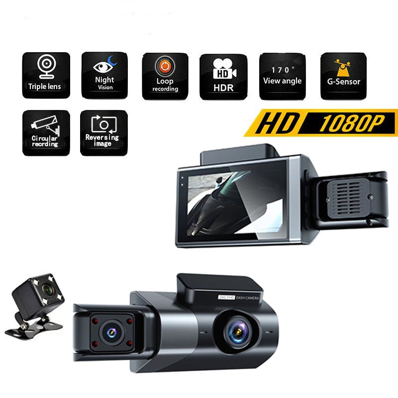 1080P Multi-Lens Vehicle Camera – Three-Recording Driving Recorder with WIFI - Image 3
