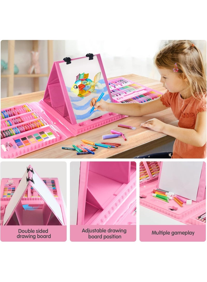 208 PCS Art Supplies Drawing Art Kit for Kids Set with Oil Pastels Crayons,Colored Pencils Paint Brush Watercolor,Great Gift for Kids Teens Boys Girls - Image 4