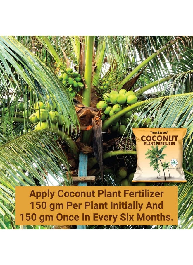 TrustBasket - TrustBasket Coconut Plant Fertilizer (450 gm) - Set of 2 | Essential Organic Fertilizer for The Overall Growth of Coconut Trees | Combination of Macro & Micronutrients - Image 1