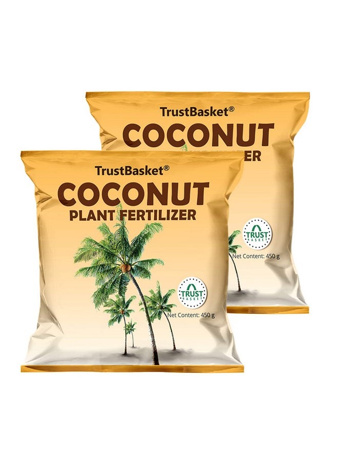TrustBasket - TrustBasket Coconut Plant Fertilizer (450 gm) - Set of 2 | Essential Organic Fertilizer for The Overall Growth of Coconut Trees | Combination of Macro & Micronutrients - Image 1