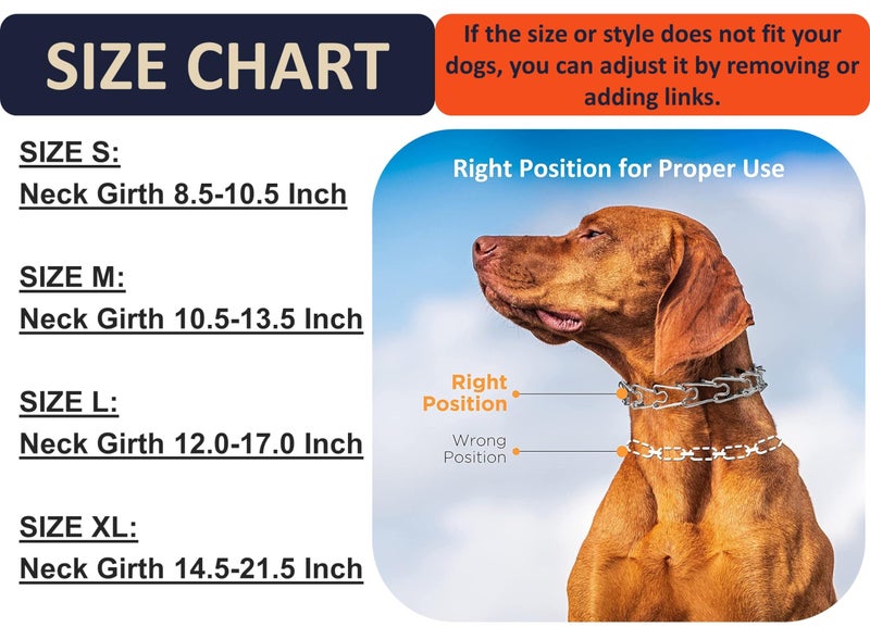 DEYACE Stainless Steel Dog Training Collar, Quick Release Buckle, Adjustable Collar for Small Dogs Neck Girth 8.5"-10.5" - Image 5