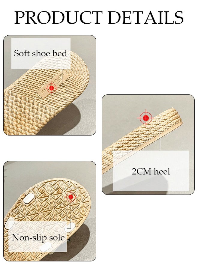 DUNISO Women's Luxuary Bow Tie Flat Slippers Open Round Toe Casual Slides Summer Beach Travel Outdoor Slippers Female Fashion Casual Light Slippers Sandals  - Image 5