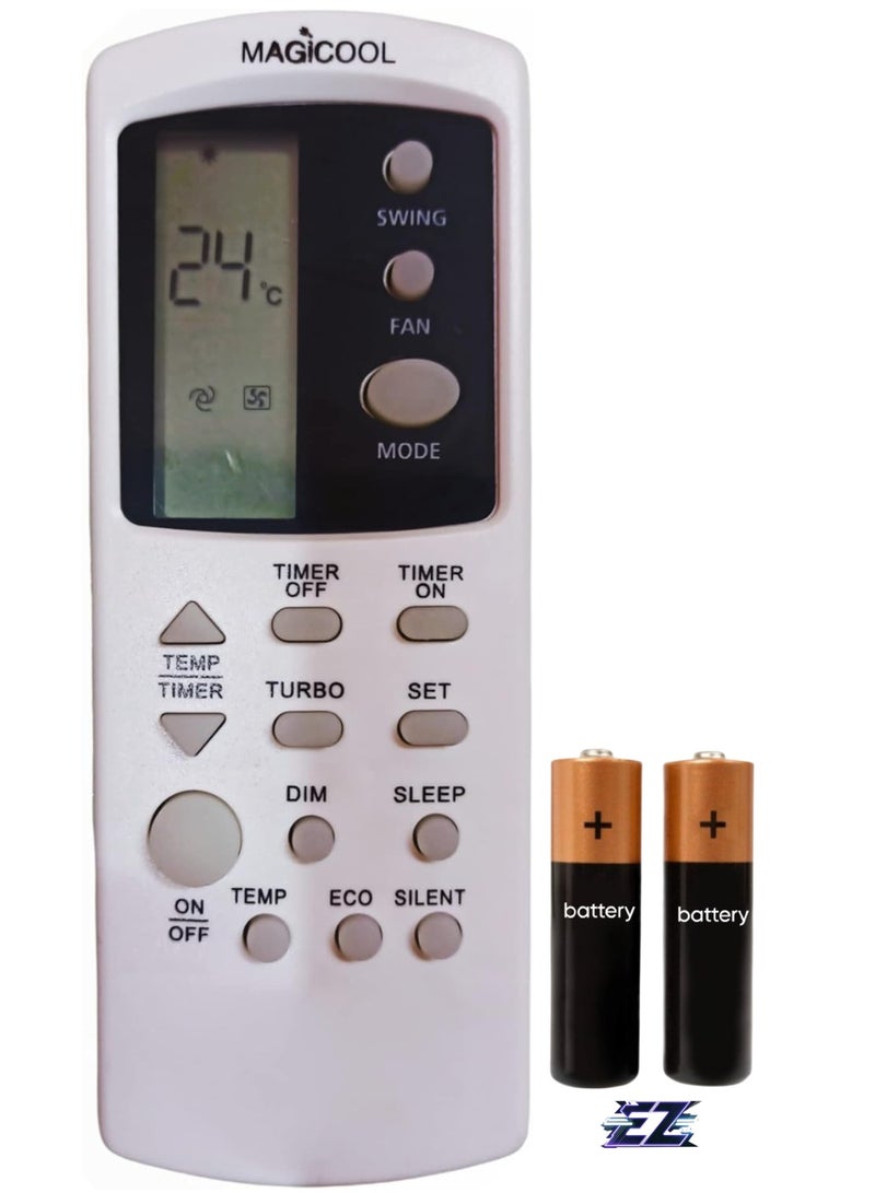 ELTRAZONE AC-210 Remote Control Compatible with Whirlpool Magicool Split Air Conditioner with Silent Function MGCL DLX 3S by (Old Remote Must Be Same) with battery - Image 1