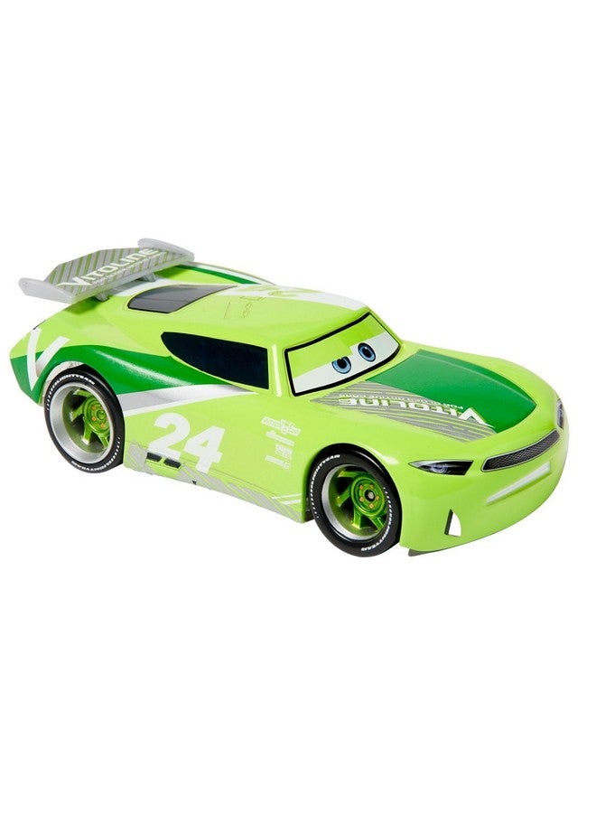 Disney store مجموعة سيارات ديزني ستور الرسمية القابلة للسحب والمضيئة - تضم لايتنينغ ماكوين، جاكسون ستورم، تشيس ريسلوت - مجموعة الأضواء النيون مع سيارات داي كاست القابلة للسحب والمضيئة - Image 5