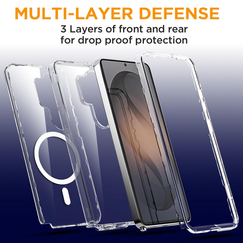 AICase for Samsung Galaxy S26 Ultra Case Clear[Compatible with MagSafe] Heavy Duty Drop Protection Full Body Rugged Shockproof/Dust Proof 3-Layer Military Protective Tough Durable Cover for S26 Ultra - Image 2