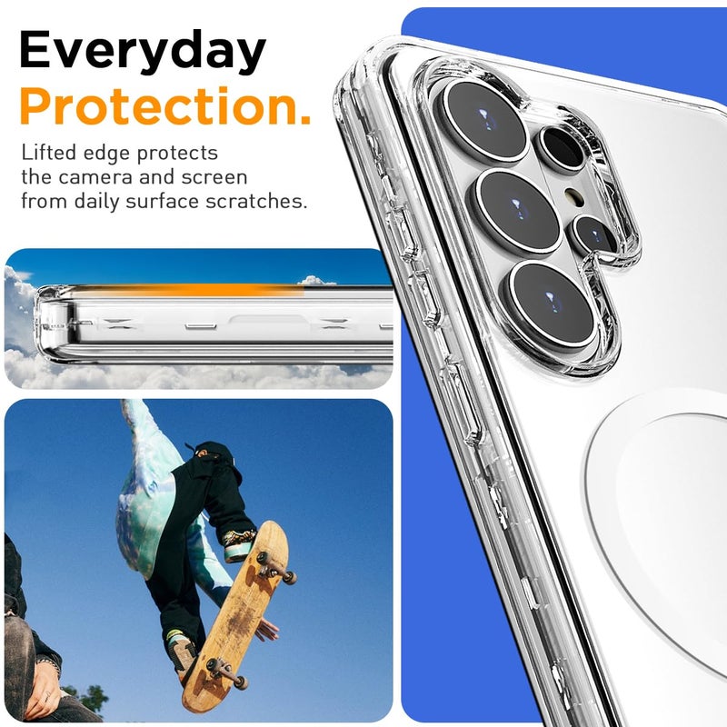AICase for Samsung Galaxy S26 Ultra Case Clear[Compatible with MagSafe] Heavy Duty Drop Protection Full Body Rugged Shockproof/Dust Proof 3-Layer Military Protective Tough Durable Cover for S26 Ultra - Image 5