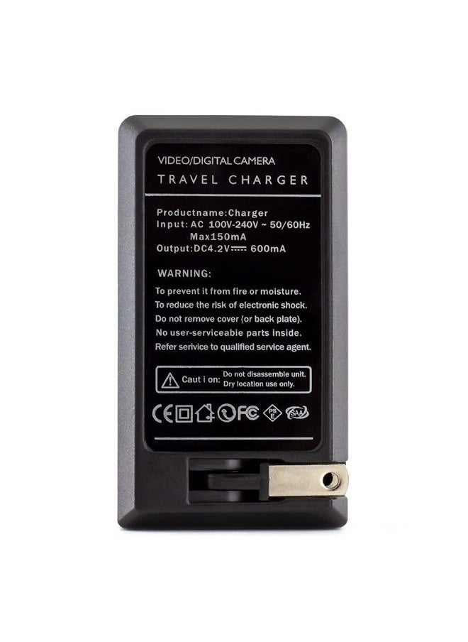 Norifon - NP-BN1 Charger for Sony Cyber-Shot DSC-T110, DSC-T99, DSC-TF1, DSC-TX30, DSC-TX20, DSC-TX200V, DSC-TX10, DSC-TX9, DSC-TX5, DSC-WX80, DSC-W620, DSC-WX9, DSC-WX150 and More with Foldable Plug - Image 1