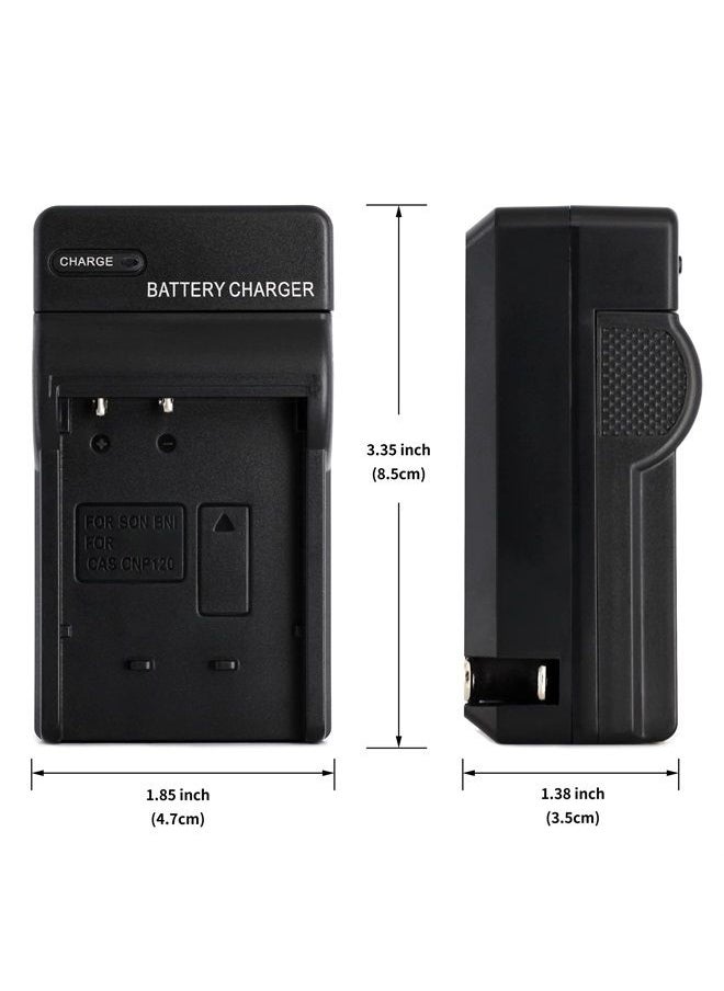 Norifon - NP-BN1 Charger for Sony Cyber-Shot DSC-T110, DSC-T99, DSC-TF1, DSC-TX30, DSC-TX20, DSC-TX200V, DSC-TX10, DSC-TX9, DSC-TX5, DSC-WX80, DSC-W620, DSC-WX9, DSC-WX150 and More with Foldable Plug - Image 1