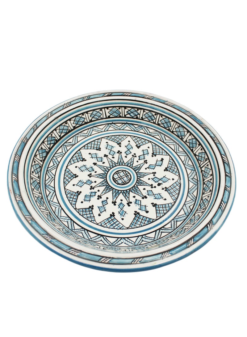 Antique Museum Moroccan Handmade Hand Painted Dinner Plate 35 cm  - Image 3